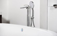 Bollicine Floor Mounted Bath Filler Chrome 01